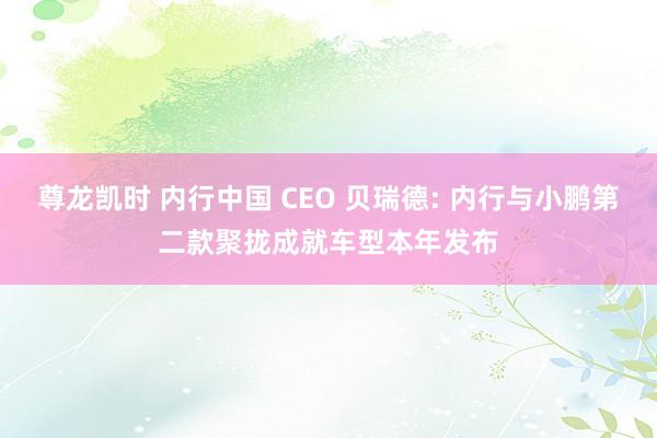 尊龙凯时 内行中国 CEO 贝瑞德: 内行与小鹏第二款聚拢成就车型本年发布