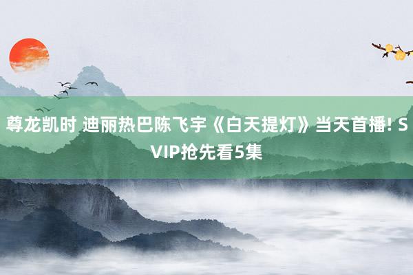 尊龙凯时 迪丽热巴陈飞宇《白天提灯》当天首播! SVIP抢先看5集