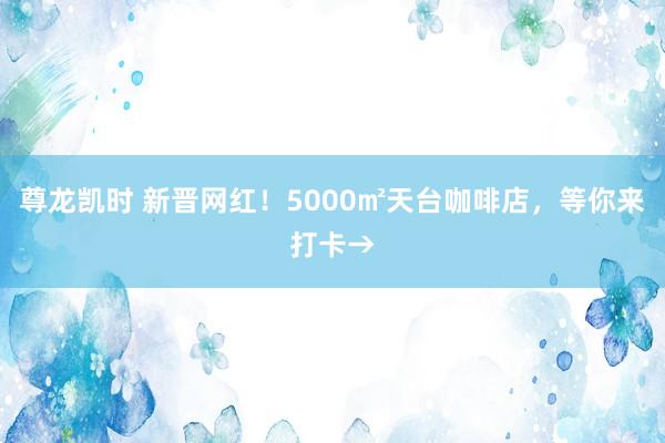 尊龙凯时 新晋网红！5000㎡天台咖啡店，等你来打卡→