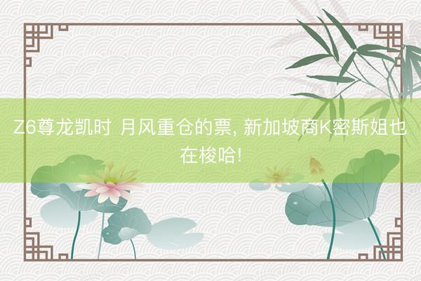 Z6尊龙凯时 月风重仓的票, 新加坡商K密斯姐也在梭哈!