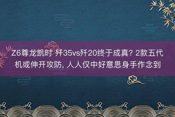 Z6尊龙凯时 歼35vs歼20终于成真? 2款五代机或伸开攻防， 人人仅中好意思身手作念到