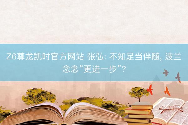 Z6尊龙凯时官方网站 张弘: 不知足当伴随， 波兰念念“更进一步”?