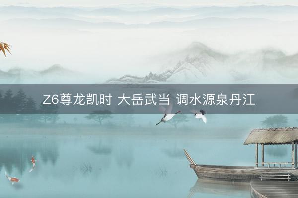 Z6尊龙凯时 大岳武当 调水源泉丹江