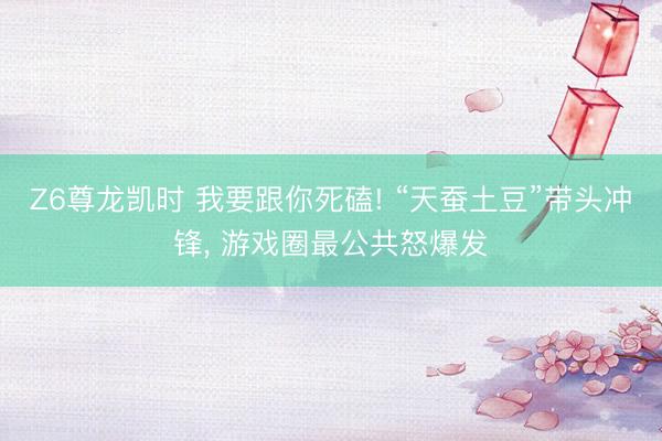 Z6尊龙凯时 我要跟你死磕! “天蚕土豆”带头冲锋， 游戏圈最公共怒爆发