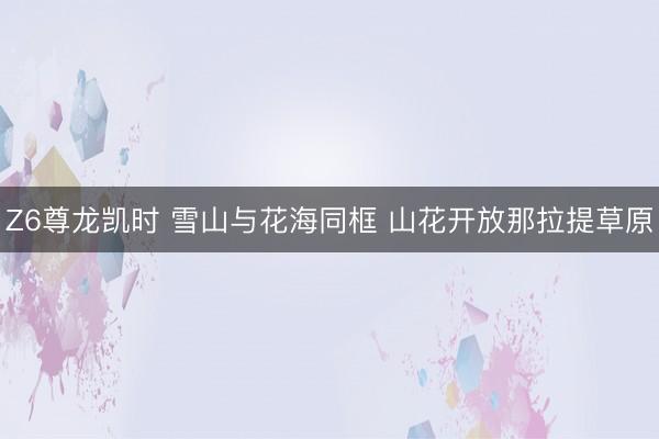 Z6尊龙凯时 雪山与花海同框 山花开放那拉提草原