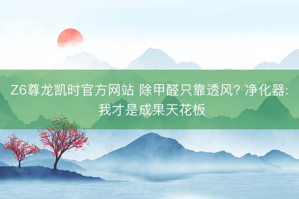 Z6尊龙凯时官方网站 除甲醛只靠透风? 净化器: 我才是成果天花板