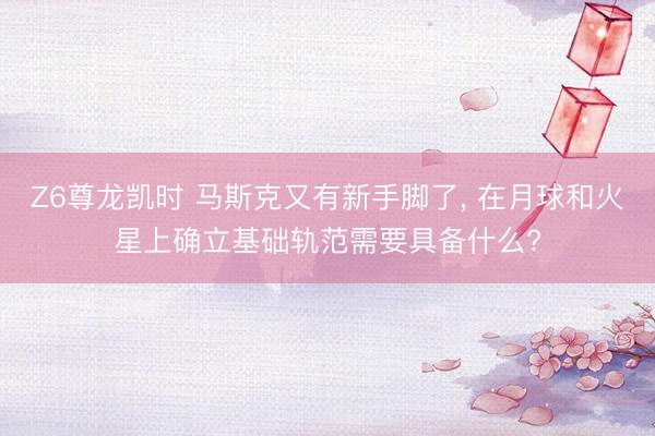 Z6尊龙凯时 马斯克又有新手脚了， 在月球和火星上确立基础轨范需要具备什么?
