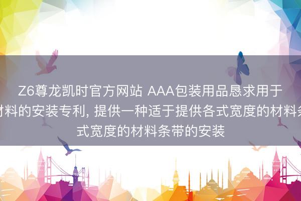 Z6尊龙凯时官方网站 AAA包装用品恳求用于切分薄膜材料的安装专利， 提供一种适于提供各式宽度的材料条带的安装