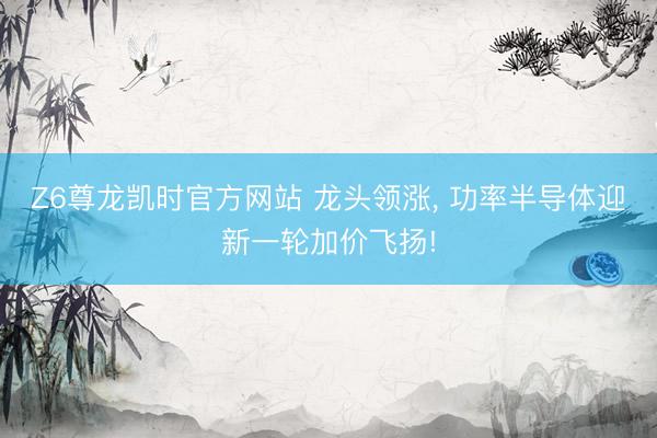 Z6尊龙凯时官方网站 龙头领涨， 功率半导体迎新一轮加价飞扬!