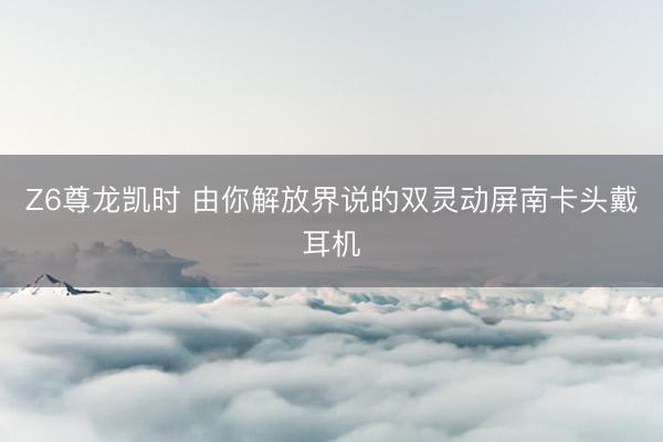 Z6尊龙凯时 由你解放界说的双灵动屏南卡头戴耳机