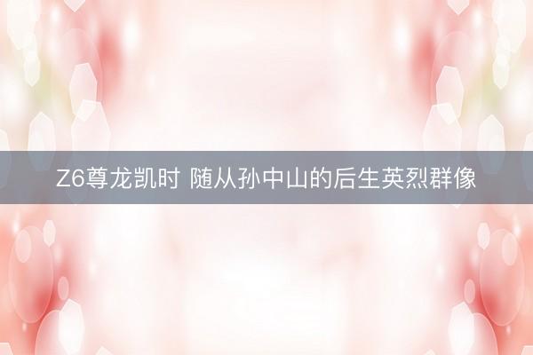 Z6尊龙凯时 随从孙中山的后生英烈群像