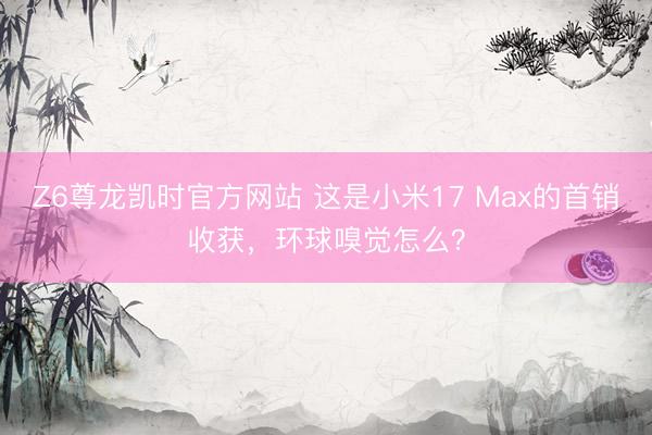 Z6尊龙凯时官方网站 这是小米17 Max的首销收获，环球嗅觉怎么？