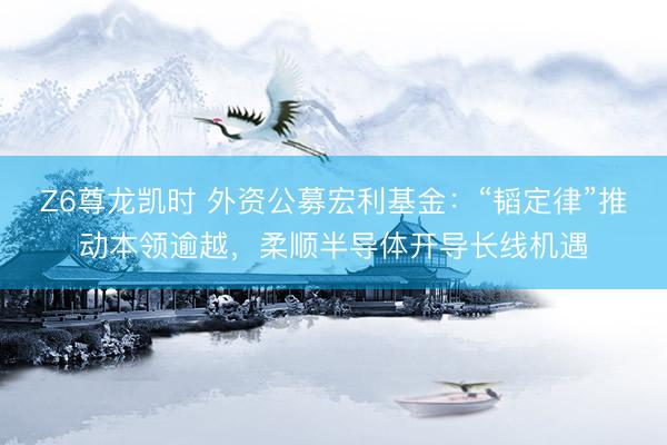 Z6尊龙凯时 外资公募宏利基金：“韬定律”推动本领逾越，柔顺半导体开导长线机遇