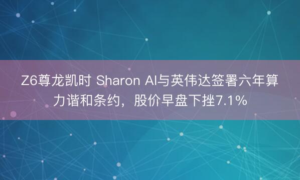Z6尊龙凯时 Sharon AI与英伟达签署六年算力谐和条约，股价早盘下挫7.1%