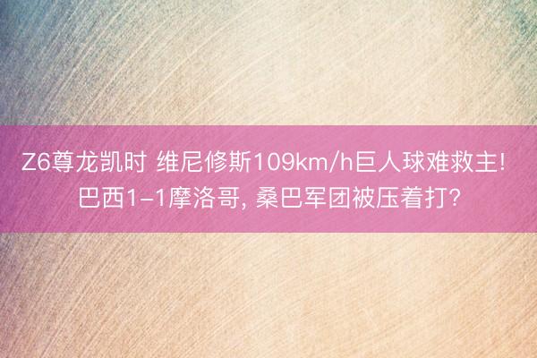 Z6尊龙凯时 维尼修斯109km/h巨人球难救主! 巴西1-1摩洛哥， 桑巴军团被压着打?